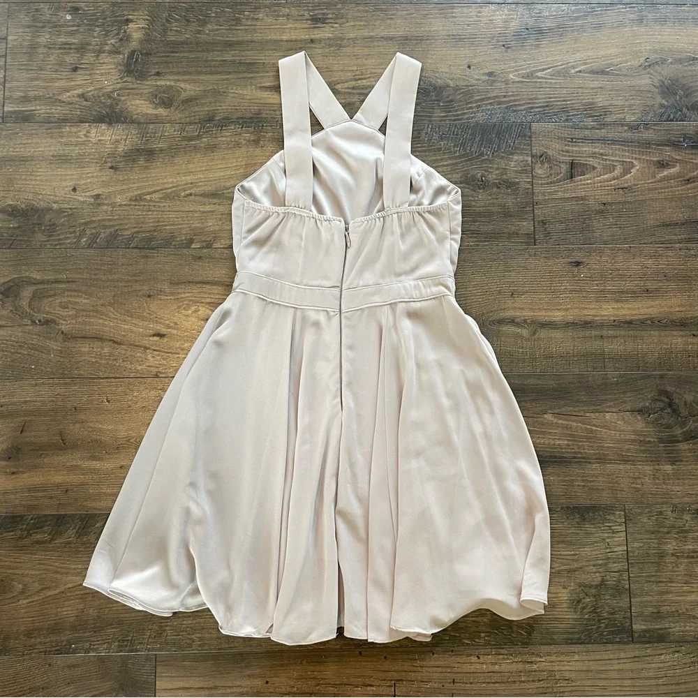 Lulus Forevermore Skater Gray Dress Size S - Picture 3 of 8